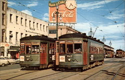 New Orleans Public Service - Trolley Cars Louisiana Postcard Postcard