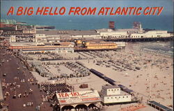 Beach, Boardwalk and Pier Postcard