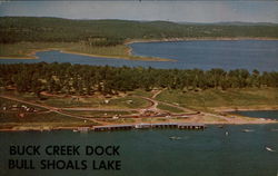 Buck Creek Dock: Bull Shoals Lake Protem, MO Postcard Postcard