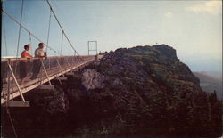 Mile High Swinging Bridge, Grandfather Mountain Postcard