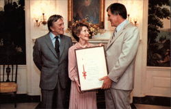 Nancy Reagan Presents Courage Award Postcard