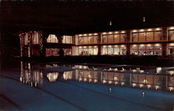 Reflections in the Pool At Mount Airy Lodge Mount Pocono, PA Postcard Postcard