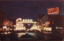 Reno at night Postcard