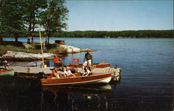 Family Boating Trip Bloomingdale, NJ Postcard Postcard