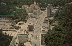 Aerial view of Central Ave Postcard