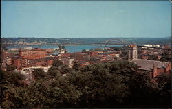 A View of Dubuque Iowa Postcard Postcard