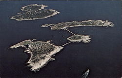 Aerial View, Isles of Shoals, NH/ME Portsmouth, NH Postcard Postcard