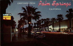 Palm Canyon Drive at Night Palm Springs, CA Postcard Postcard