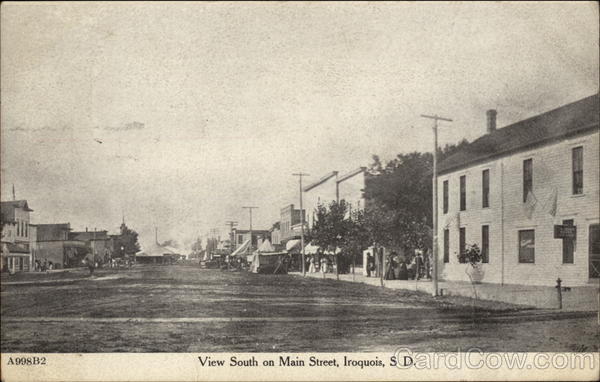 View South on Main Street Iroquois, SD