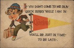 If You Don't Come to Me in a Quick Hurry Postcard