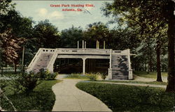 Grant Park Skating Rink Postcard