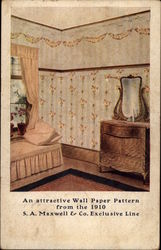 An Attractive Wall Paper Pattern Postcard