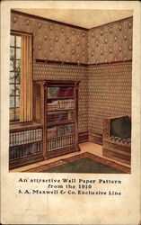 An Attractive Wall Paper Pattern Postcard