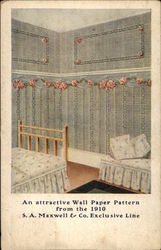 An Attractive Wall Paper Pattern Advertising Postcard Postcard