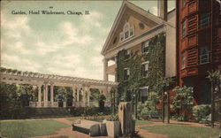 Garden, Hotel Windermere Chicago, IL Postcard Postcard