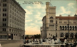 Mexican Supper, Gibbs Building and Post Office San Antonio, TX Postcard Postcard