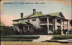 Residence of F. C. Olds, Austin Ave Waco, TX Postcard Postcard