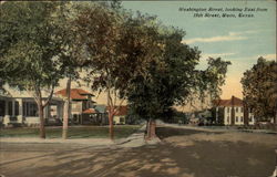 Washington Street, looking East from 18th Street Waco, TX Postcard Postcard