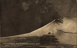 Mt. Lassen in Eruption June 1914 California Lassen Volcanic National Park Postcard Postcard