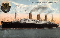 SS Imperator, Hamburg American Line Boats, Ships Postcard Postcard