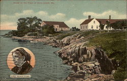 Home of the Pearl of Orr's Island; Harriet Beecher Stowe Orrs Island, ME Postcard Postcard