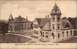 Bagg Hall and Goodnow Memorial Library Postcard