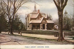 Public Library Concord, MA Postcard Postcard