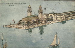 Recreation End, Municipal Pier Postcard