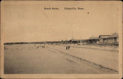 Beach Scene Craigville, MA Postcard Postcard