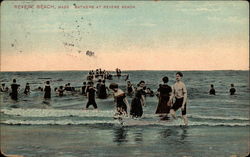 Bathers at Revere Beach Massachusetts Postcard Postcard