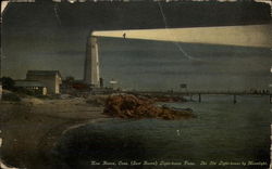 Lighthouse Point, The Old Lighthouse by Moonlight Postcard