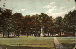 Guilford Green and Soldiers Monument Postcard