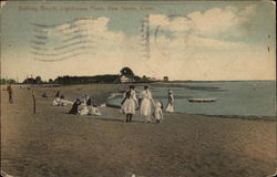 Bathing Beach, Lighthouse Point Postcard