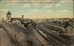 New York, New Haven & Hartford Railroad Station Bridgeport, CT Postcard Postcard