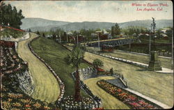 Winter in Elysian Park Los Angeles, CA Postcard Postcard