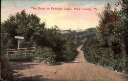 The Road to Fairview Lake Tafton, PA Postcard Postcard