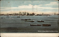 City and Harbor from Statue of Liberty Postcard