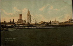 Waterfront Coney Island, NY Postcard Postcard