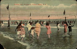 Bathing and Wading Postcard