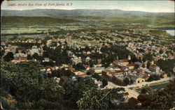 Brid's Eye View Port Jervis, NY Postcard Postcard