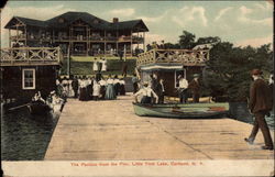 The Pavilion from the Pier, Little York Lake Postcard