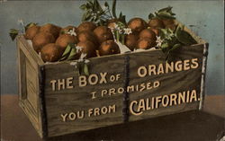 The Box of Oranges I Promised you from California Fruit Postcard Postcard