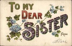 To My Dear Sister Postcard