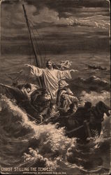 Christ Stilling the Tempest Religious Postcard Postcard