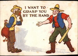 I Want to Grasp You By the Hand Black Americana Postcard Postcard