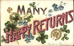 Many Happy Returns Postcard