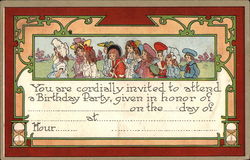 You are cordially invited to attend a Birthday Party Postcard