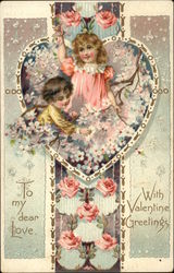 To My Dear Love. With Valentine Greetings Postcard