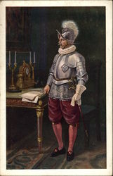 Swiss Guardsman Standing at a Desk Postcard