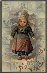 Dutch Girl Midland, Michigan Postcard